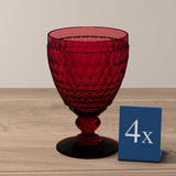 Boston Colored - Goblet - Red (Set of 4)