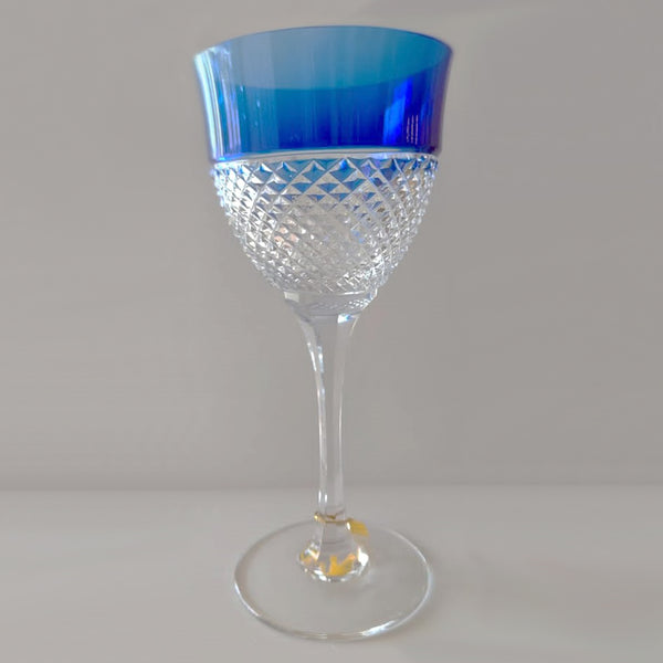 Mozart - Red Wine Diamond Globet Blue Clear