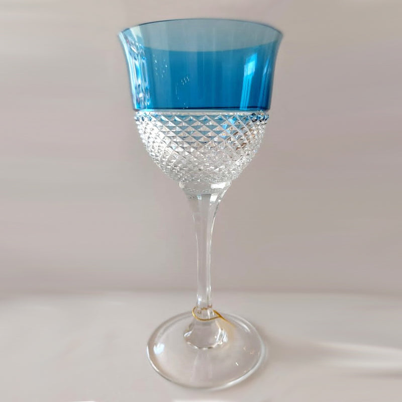 Mozart - Red Wine Diamond Globet Light Blue Clear