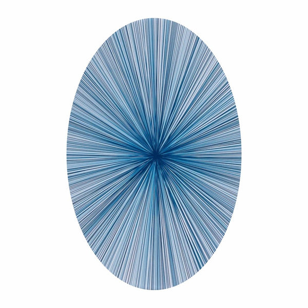 Linen - Oval Multi Lines Blue Trivet
