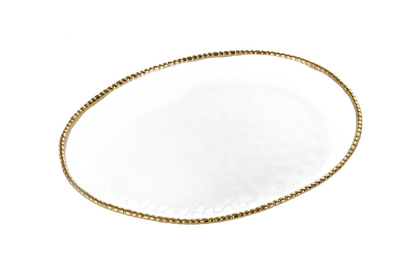 Salerno - White and Gold - Oval Platter