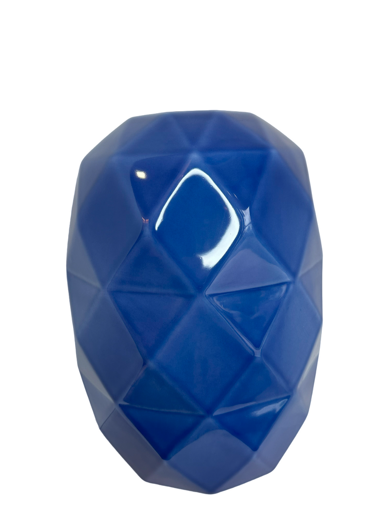 Cut Vase Cobalt Blue Glossy