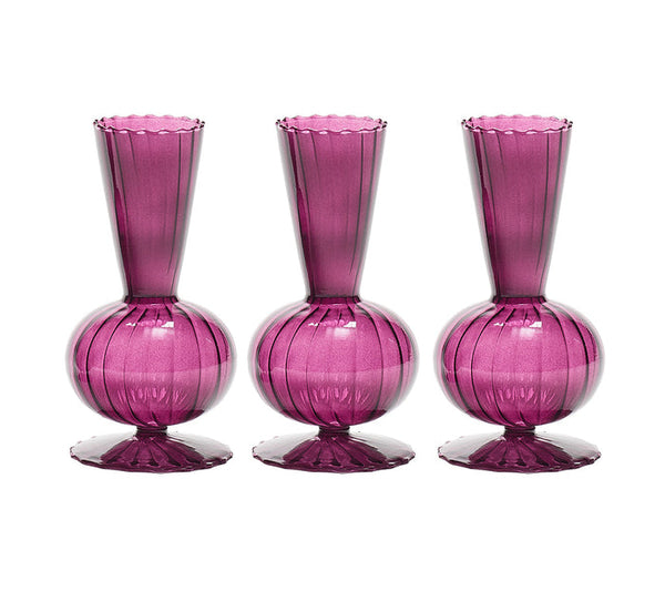 Tess Bud - Plum Vase (Set of 3)