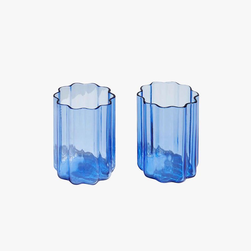 Wave - Glasses - Blue (Set of 2)