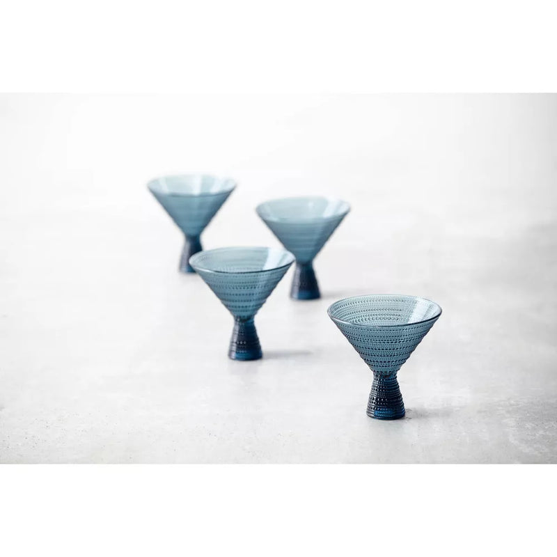 Jupiter - Cornflower Martini Glasses Blue (Set of 4) – Il'argento USA
