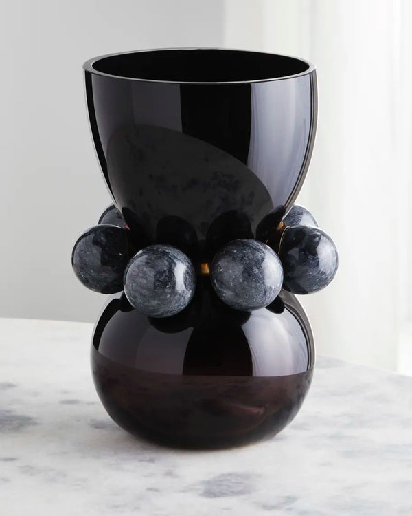 Vase Tiffany Black - Black Lava