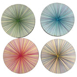 Linen - Multi Lines Colors Coaster (Set of 4)