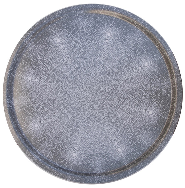 Shagreen - Large Round Gray Tray