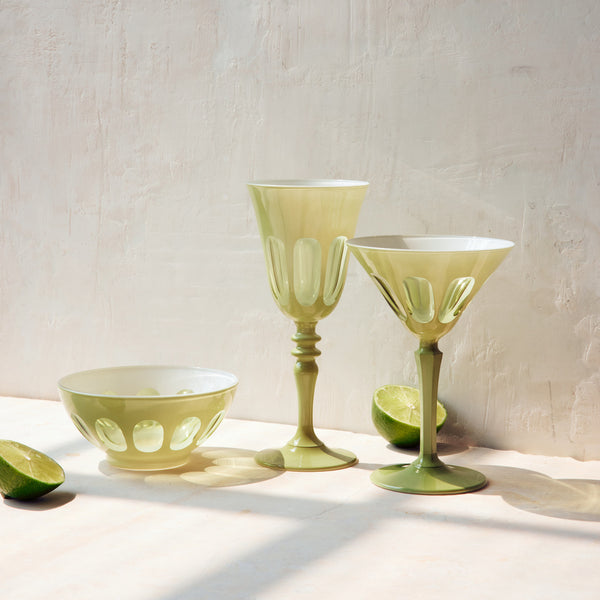Rialto - Glass Bowl Pale Sage (Set of 2)