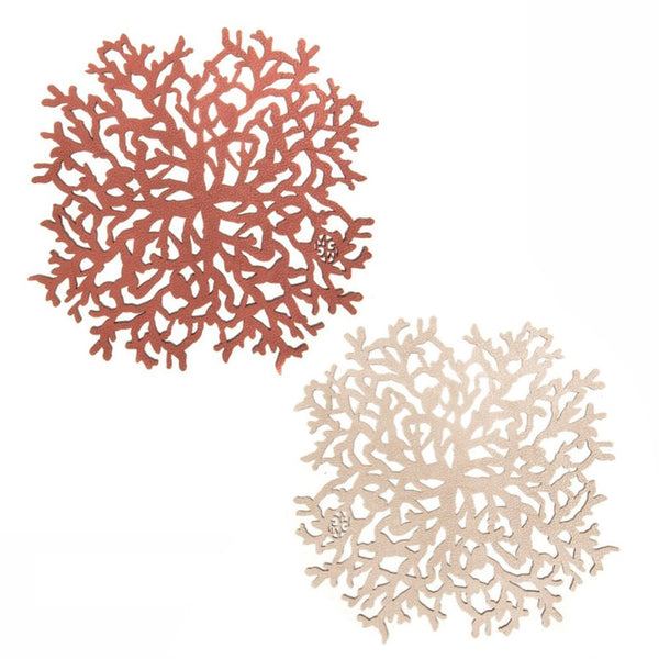 Coral - Trivets - Champagne / Coral (Set of 2)