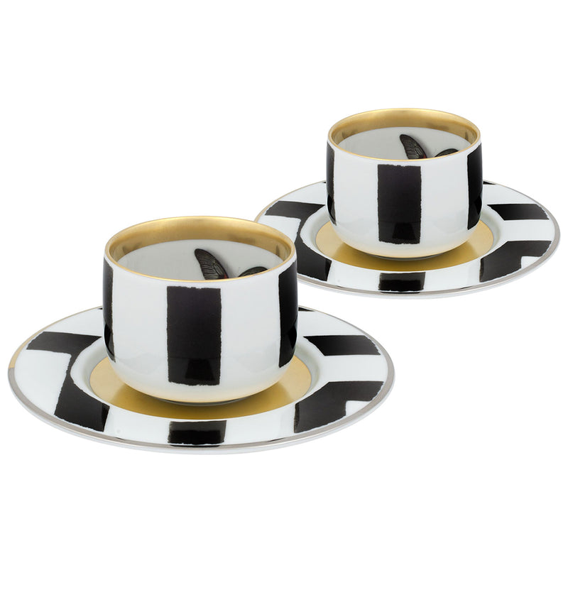 Sol Y Sombra - Set 2 Coffee Cups & Saucers