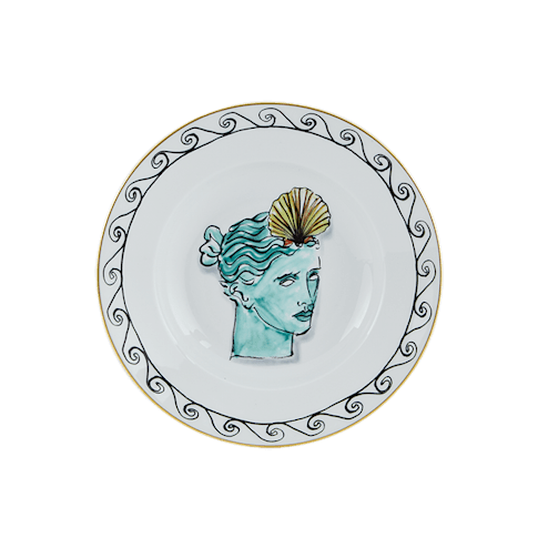 Neptune's Voyage -Soup Plate White