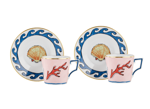 Neptune's Voyage - Coffee Cups With Saucers (Set of 2)