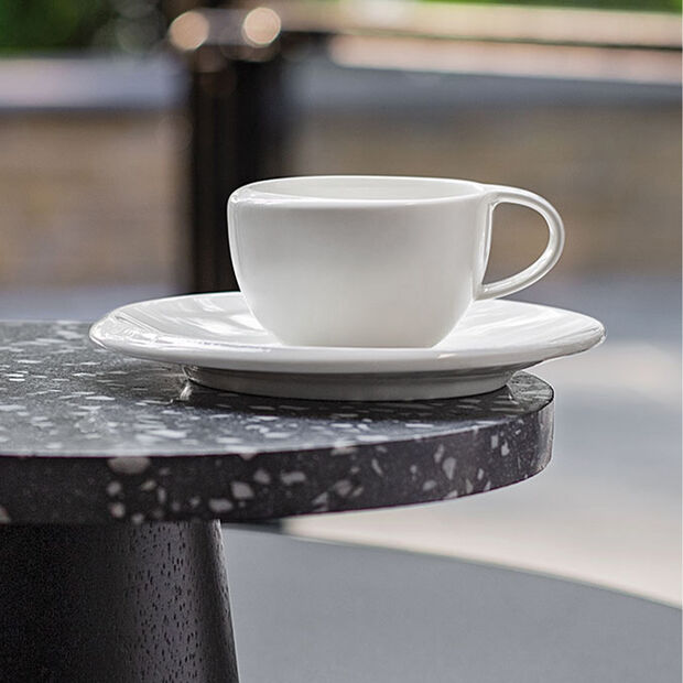 New Moon - White Coffee Saucer (Set of 4)