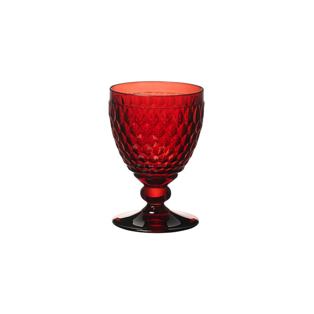 Boston Colored - Red wine goblet red (Set of 4)
