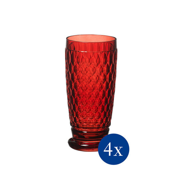 Boston Colored - Highball - Red (Set of 4)