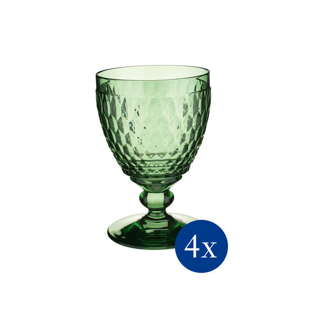Boston Colored - Goblet - Green (Set of 4)