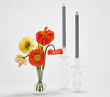 Iris - Clear Tall Candle Holder (Set of 2)