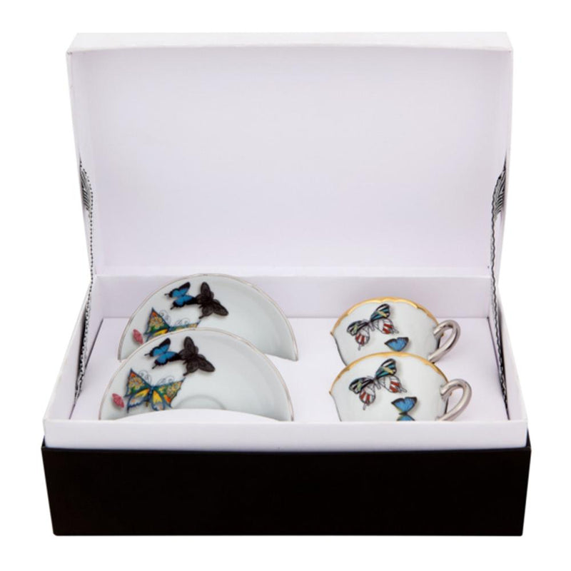 Butterfly Parade - Set 2 Coffee Cups & Saucers