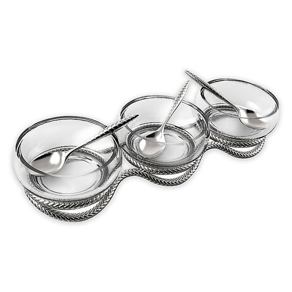 Braid - Triple Condiment Set with Spoons