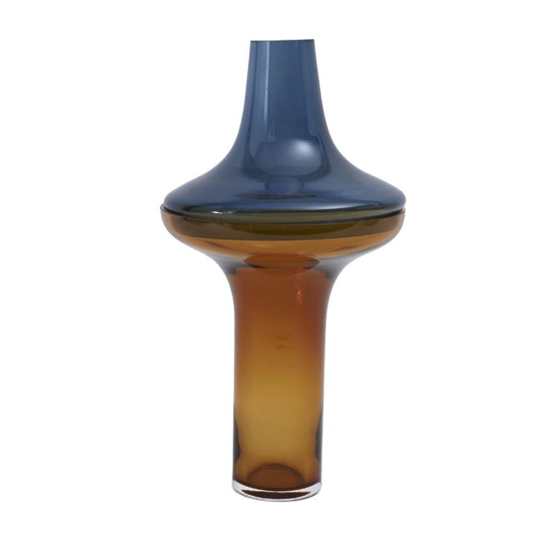 Cobalt - Tall Vase Over Amber Small