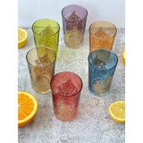 Tea Glasses - Boheme Samar Assorted Colors (Set of 6)