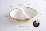 Moonlight - White and Gold - 2 Section Bowl