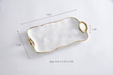 Golden Handles - White and Gold - Small Platter