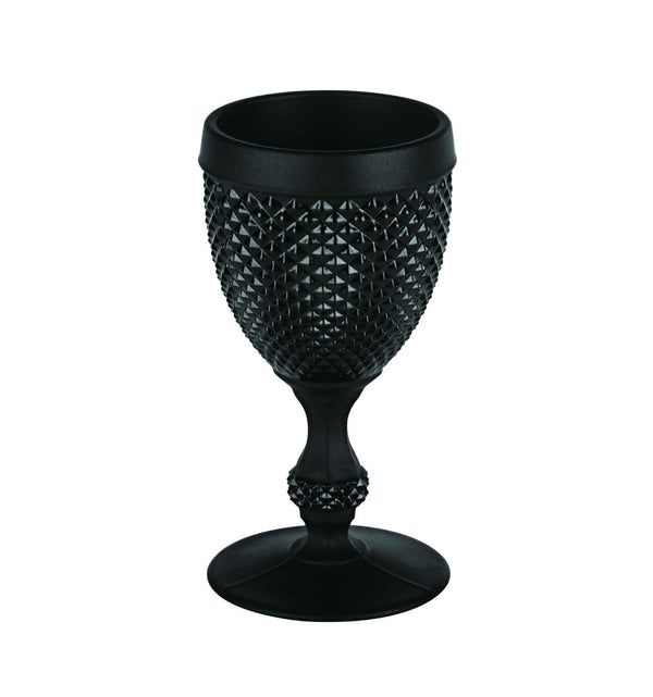 Bicos - Frosted Black Water Goblet