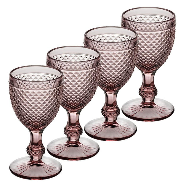 Bicos - Set Of 4 Water Goblets Pink