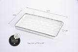 Bianca - White and Silver - Rectangular Tray