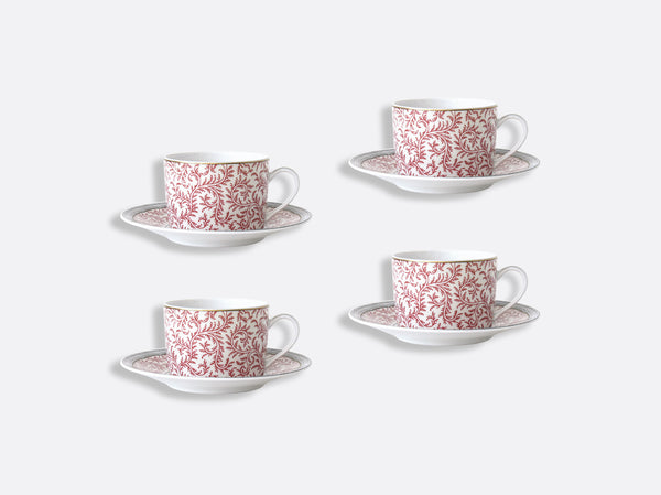Braquenie - Tea Cups & Saucers (Set of 4)