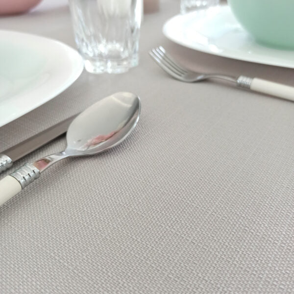 Altamira - Pearl Grey  Polyester Tablecloth 60"x138"