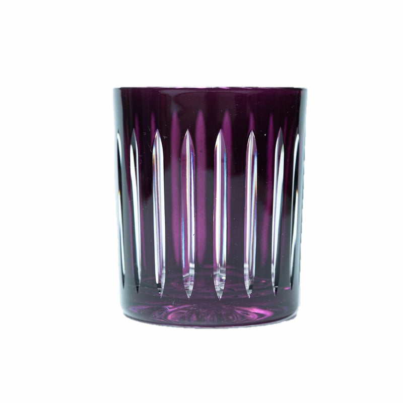 Whiskey Glass Stripes Purple (Set of 6)
