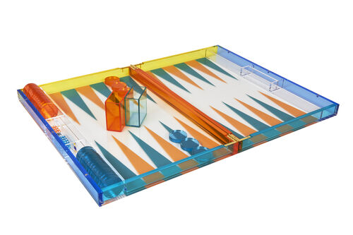 Lucite - Acrylic Backgammon Set