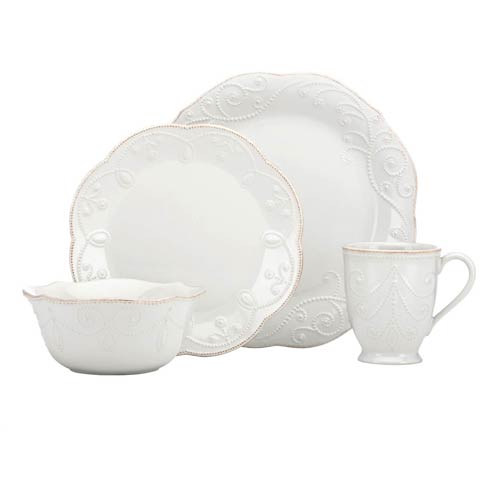 French Perle - White Place Setting (Set of 4)