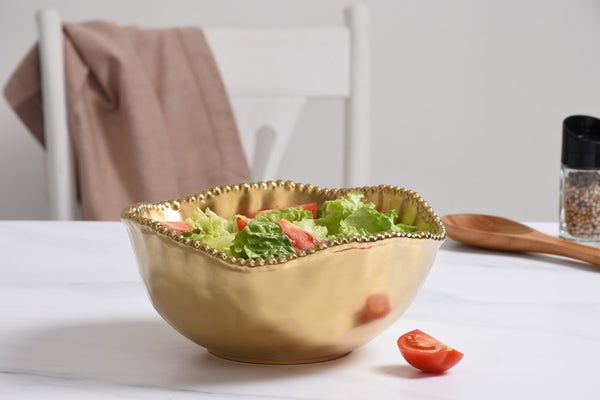 Monte Carlo - Gold - Large Salad Bowl