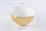 Moonlight - White and Gold - Extra Large Bowl