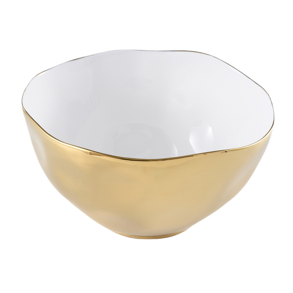Moonlight - White and Gold - Extra Large Bowl
