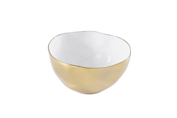 Moonlight - White and Gold - Large Bowl