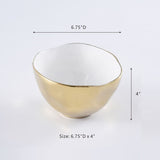 Moonlight - White and Gold - Medium Bowl