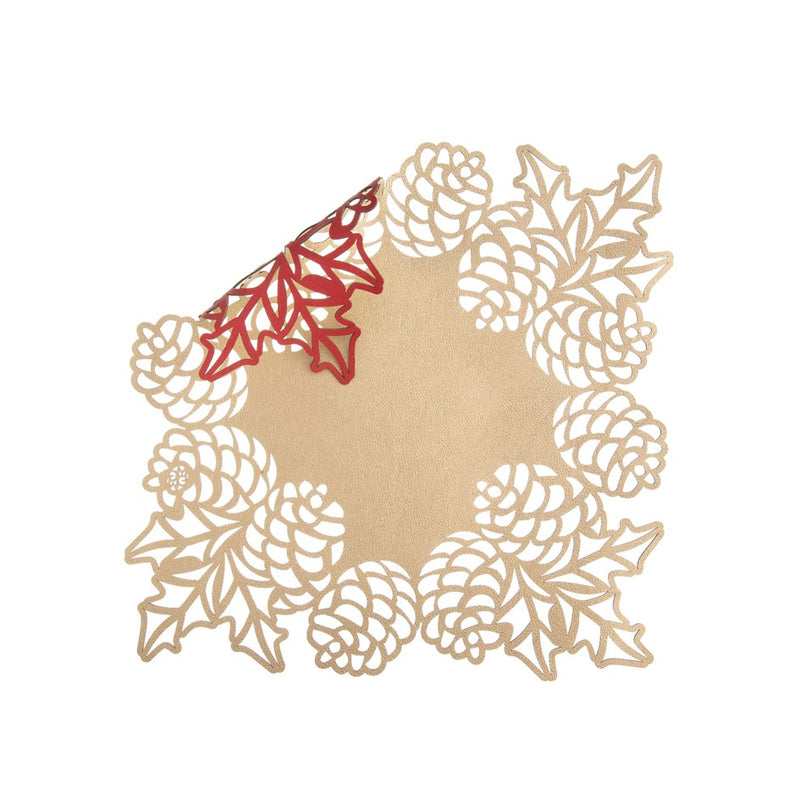 Merry - Placemat Gold / Red