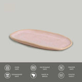 Litchi - Shallow Organic Oval Platter Small (Set of 4)