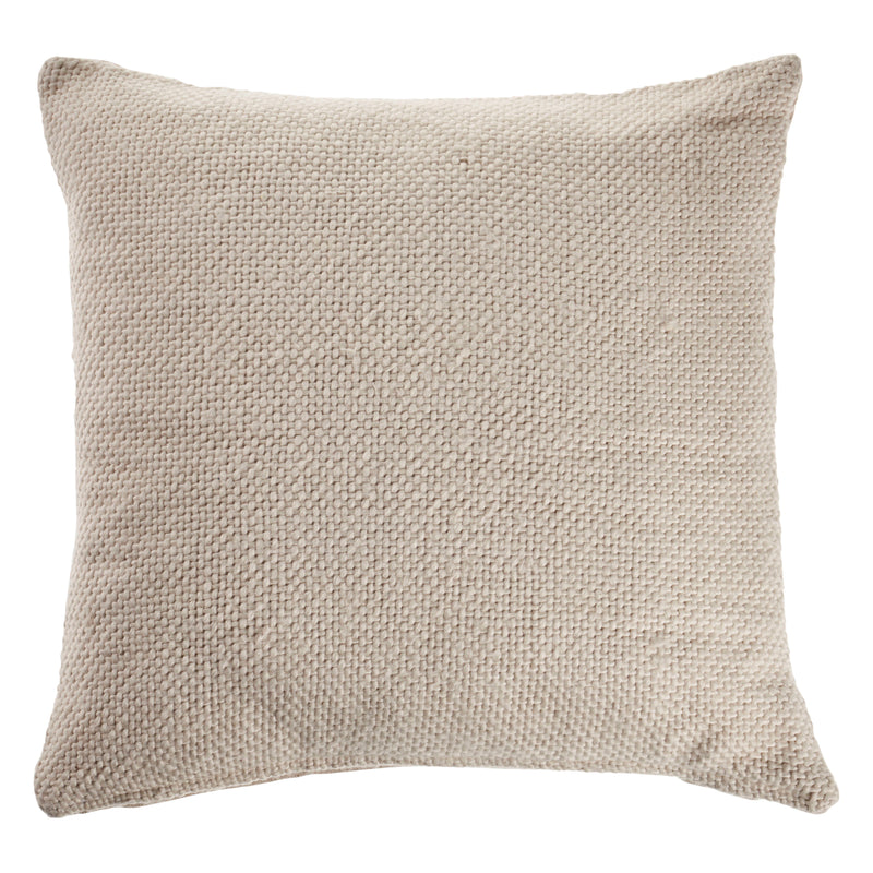 Natural Light Cream Solid Throw Pillow  Square