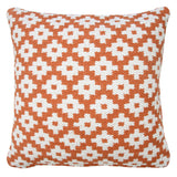 Modern Swiss Sun Woven Geometric Throw Pillow Square