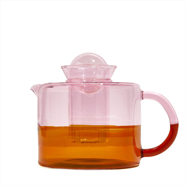 Two Tone - Teapot - Pink / Amber