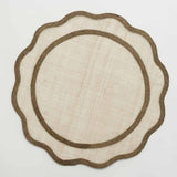Rice Paper - Brown Scalloped Placemat (Set of 4)