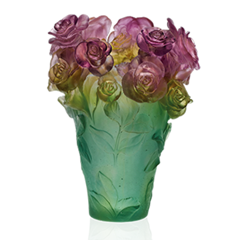Rose Passion - Green & Pink Vase