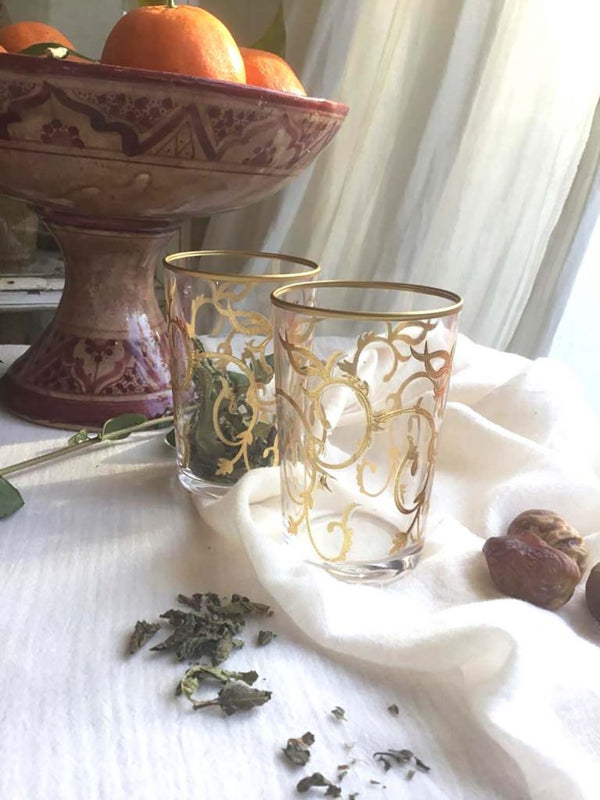 Tea Glasses Arabesque Gold (Set of 6)