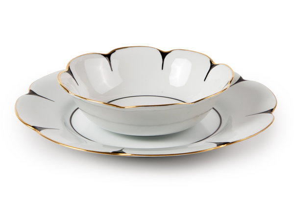 Drops - Bowl Plate Black and Gold